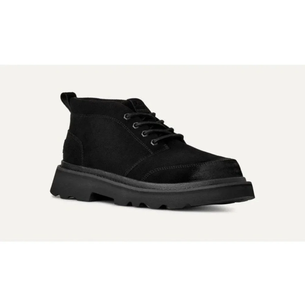 UGG Mens Chukka Lug Black Suede Lace Up Boots 1171113 Size 10
